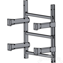 Пожарная лестница Универсальная Rofsystems П1-1, Ступень 800 мм Полиэстер RAL Цвет RAL 7004 Серый, 1,05 м