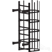 Пожарная лестница Универсальная Rofsystems П1-2, Дуга экрана 800 мм Полиэстер RAL Цвет RAL  8019 
темный шоколад, 2,45 м