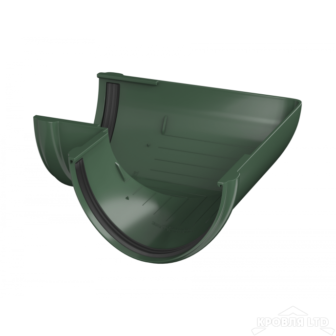 ТН ПВХ D125/82 ММ УГОЛ ЖЕЛОБА 90° ЗЕЛЕНЫЙ Rall 6005