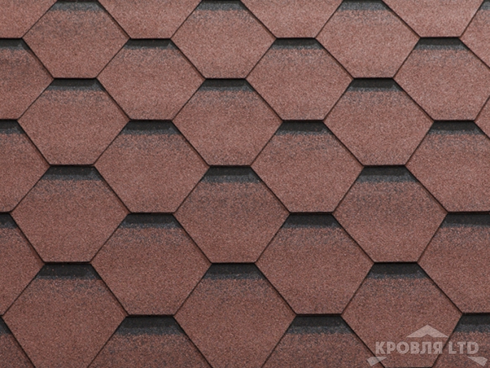 Гибкая черепица Катепал Коллекция Katrilli цвет Осенний красный