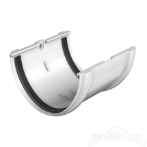 ТН ПВХ D125/82 ММ СОЕДИНИТЕЛЬ ЖЕЛОБА БЕЛЫЙ Rall 9003