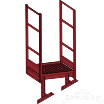 Пожарная лестница Универсальная Rofsystems П1-2, Дуга экрана 800 мм Полиэстер RAL 3011 коричнево-красный , 2,45 м