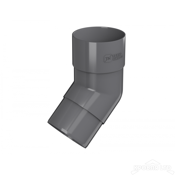 ТН ПВХ D125/82 ММ КОЛЕНО ТРУБЫ 135° СЕРЫЙ  Rall 7024