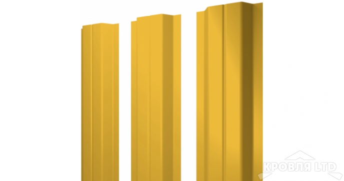 Штакетник П-образный А 0,45 PE RAL 1018 цинково-желтый