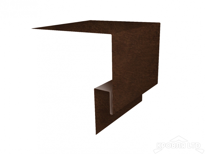 Планка околооконная сложная 200x50, под дерево Antique Dub, толщина 0,45