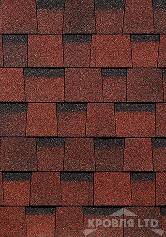 Гибкая ламинированная черепица Дёке серия EUROPA  Коллекция DRAGON цвет Красный