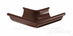 Угол желоба внешний для водостока 90 град Аквасистем 125мм RAL 8017 шоколад