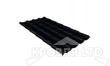 Металлочерепица Камея, VelurХ RAL 9005 черный, толщина 0,5