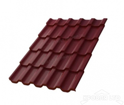 Металлочерепица Трамонтана- S , RAL 3005 Красное вино, толщина 0,5