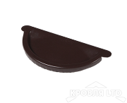 Заглушка торцевая универсальная для водостока Foramina PUR 150мм  RAL 8017 шоколад