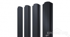 Штакетник Прямоугольный фигурный 0,45 PE-Double RAL 7024 мокрый асфальт