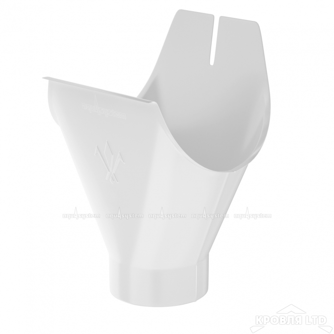 Воронка желоба для водостока Аквасистем 150/100 RAL 9003 белый ПЭ