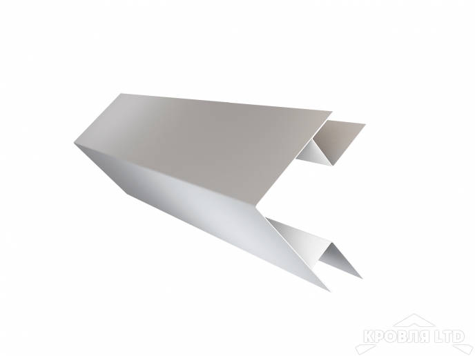 Планка угла внешнего сложного, Полиэстер RAL 9003 сигнальный белый, толщина 0,45