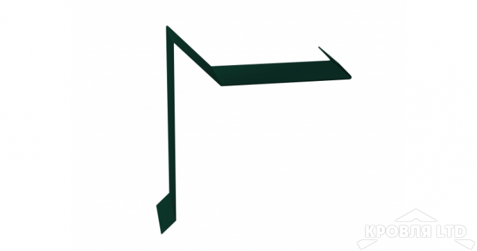 Планка торцевая для мягкой кровли S5, Полиэстер RAL 6005 зеленый мох,толщина 0,45