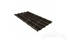 Профиль волновой Камея, Полиэстер RR 32 темно-коричневый, толщина 0,45