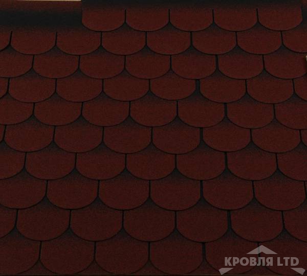 Гибкая черепица Roofshield  серия Family Light коллекция Готик цвет Красный