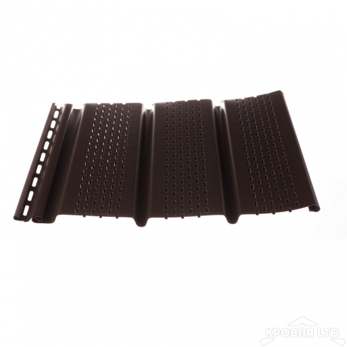Софит тройной пластиковый полная перфорация Döcke Premium цвет шоколад, 3м