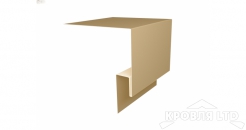 Планка околооконная сложная 200x50, Полиэстер RAL 1014 слоновая кость, толщина 0,45