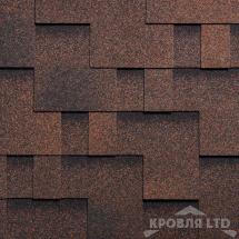 Гибкая черепица Ruflex  серия Премиум коллекция Runa Premium цвет Медный отлив