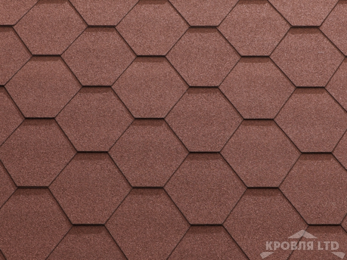 Гибкая черепица Катепал Коллекция KL цвет Красный