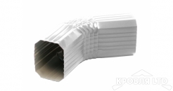 Колено прямоугольное Vortex 90мм RAL 9003 белый