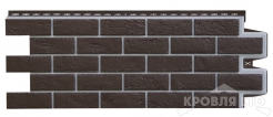 Фасадная панель Grand Line "Состаренный кирпич" Design Шоколадный со швом 7006