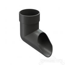 Наконечник трубы (отмёт) для водостока Деке Люкс  графит