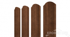 Евроштакетник Круглый фигурный 0,45 Print-Double Antique Dub