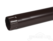 Труба круглая для водостока Foramina PUR 100мм 1м RAL 8017 шоколад