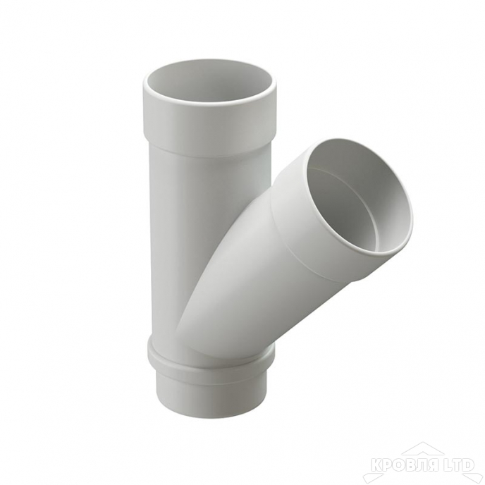 тройник для водостока 45 град Деке Люкс  пломбир