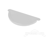 Заглушка торцевая универсальная для водостока Foramina PUR 150мм RAL 9003 белый