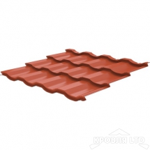 Металлочерепица Геркулес, Полиэстер RAL 8004 Терракотовый, толщина 0,45