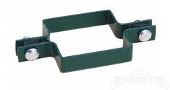 Крепление хомут 80х80  для Ограждения ГрандЛайн RAL 6005 зеленый мох