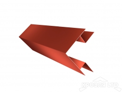 Планка угла внешнего сложного, Полиэстер RAL 8004 терракота, толщина 0,45