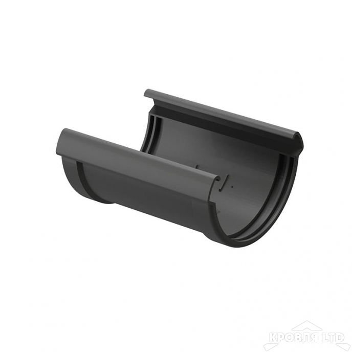 Соединитель желоба для водостока Деке Люкс  графит