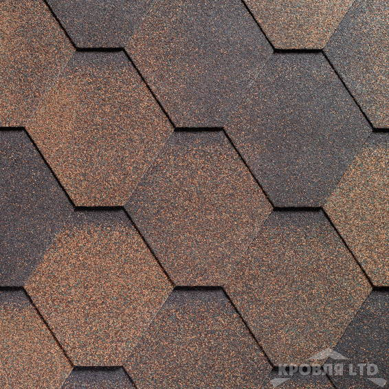 Гибкая черепица Ruflex  серия Премиум коллекция Sota Premium цвет Медный отлив