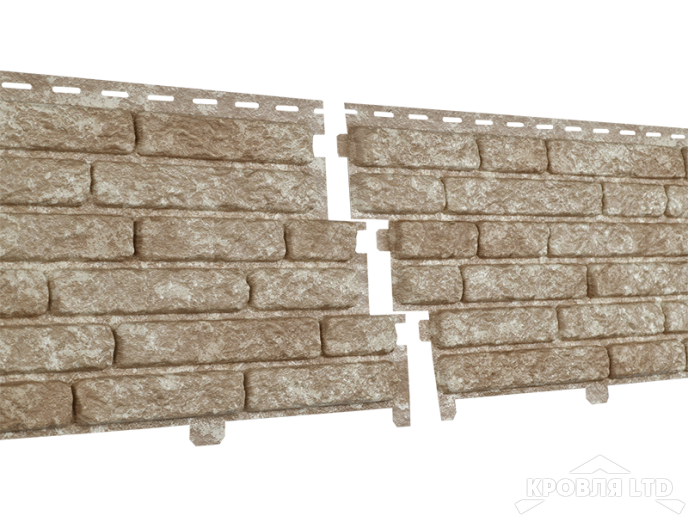 Фасадная панель Ю-ПЛАСТ Stone-House Кварцит Светло-Бежевый