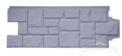 Фасадная панель Grand Line  "Крупный камень" Classic серый