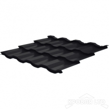 Металлочерепица Банга, Полиэстер RAL 9005 Черный, Стальной бархат, толщина 0,5