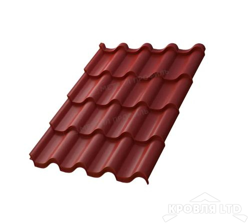 Металлочерепица Монтерроса- X , RAL 3020 Красный, толщина 0,5