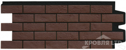 Фасадная панель Grand Line "Состаренный кирпич" Design Plus каштан с черным швом