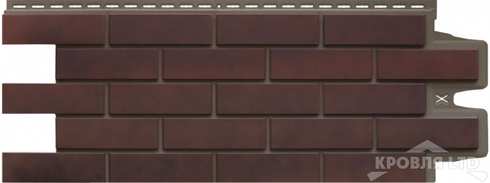Фасадная панель Grand Line "Клинкерный кирпич" Design Plus кофе с темно-бежевым швом