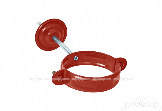 Хомут трубы для водостока Aквасистем100мм RAL 3005 красное вино