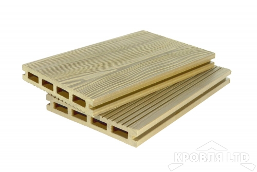 Террасная доска GRAND LINE серия 3Д цвет Золотой 22×140x3000