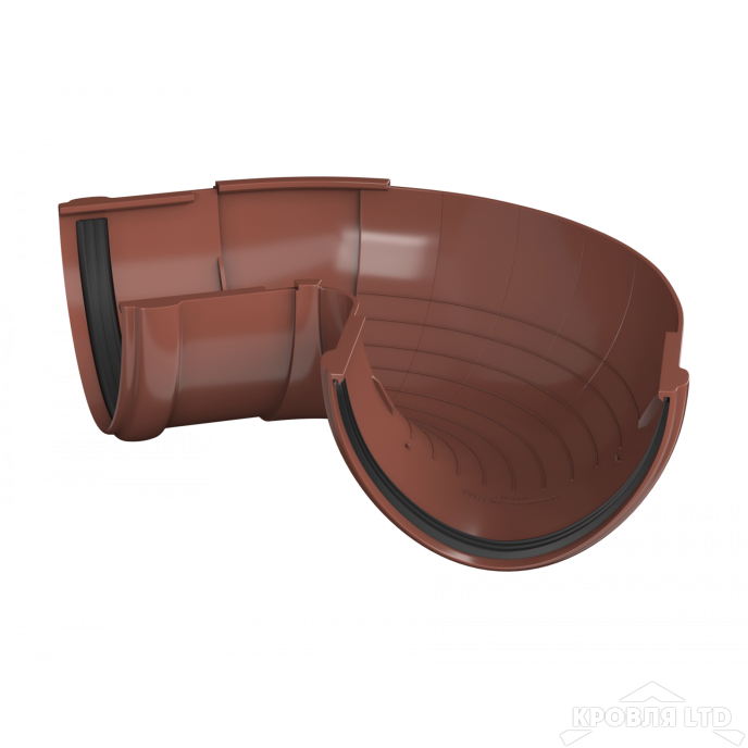 ТН ПВХ D125/82 ММ УГОЛ ЖЕЛОБА, РЕГУЛИРУЕМЫЙ 90°-150° КРАСНЫЙ Rall 8004