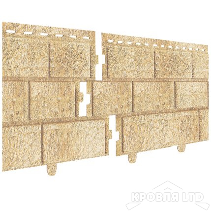 Фасадная панель Ю-ПЛАСТ  "Кирпич" Песочный