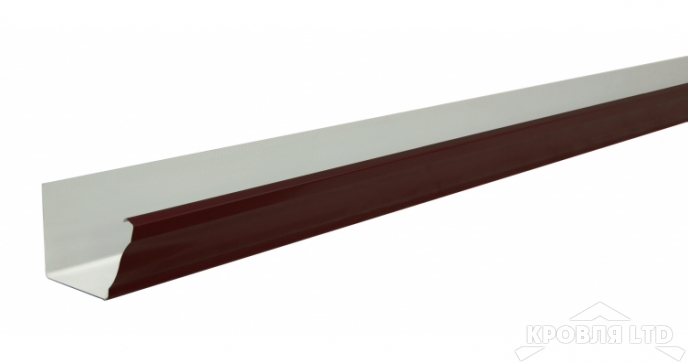 Желоб прямоугольный Vortex 3м 125мм RAL 8017 шоколад
