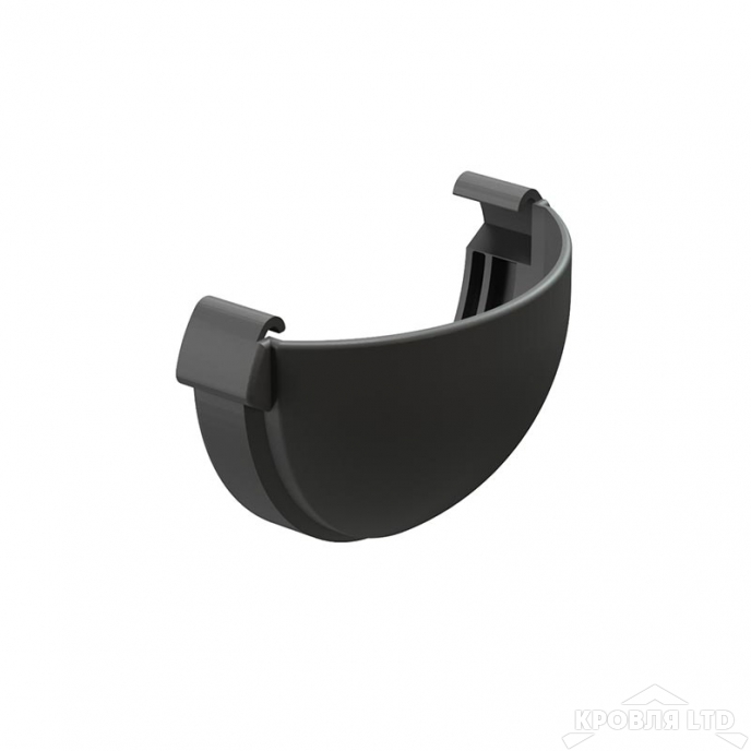 Заглушка желоба для водостока Деке Люкс  графит