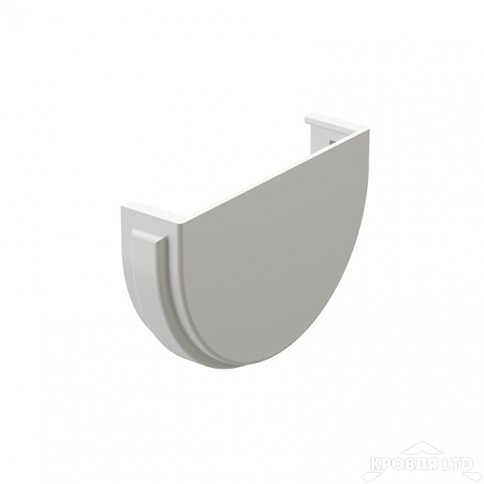 Заглушка желоба для водостока Деке Премиум 120мм  пломбир