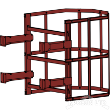 Пожарная лестница Универсальная Rofsystems П1-2, Дуга экрана 800 мм Полиэстер RAL 3009 Красная окись , 1,05 м